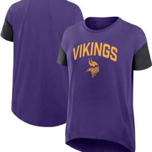 NWT NIKE MINNESOTA VIKINGS WOMENS PURPLE FLOWY SHORT SLEEVE T-SHIRT SZ XL